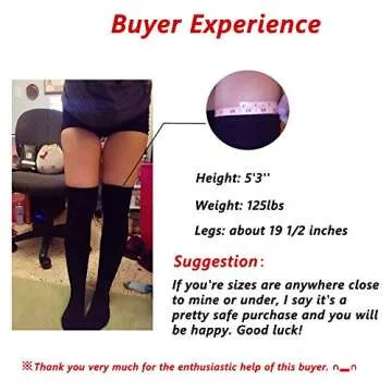 TOCONFFON Women's Thigh High Cotton Socks for Every Occasion