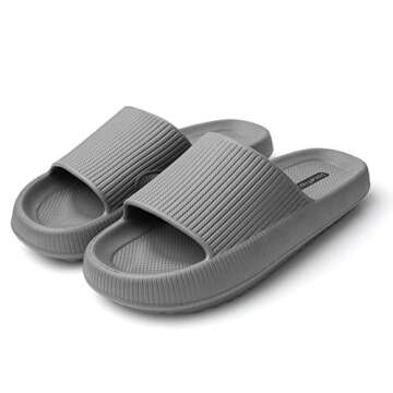 JaneTroides Slippers for Women and Men Thick Platform Summer Beach Eva Soft Sole Slide Sandals Leisure Shower Quick Drying Bathroom Non-Slip Massage Pool Gym House Slipper for Indoor & Outdoor