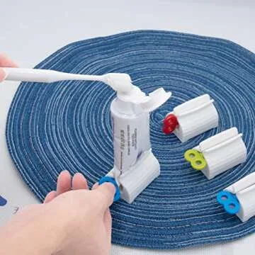 QA Rolling Tube Toothpaste Squeezer - 4 Pack for Bathroom