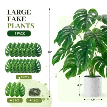 28'' Large Artificial Plants for Indoor Decor