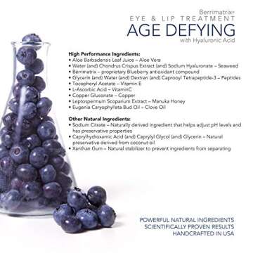 Airelle Age-Defying Eye and Lip Treatment | Anti Aging, Helps Reduce Wrinkles, Fine Lines | Dermatologist Recommended | Hyaluronic Acid, Berrimatrix | Natural Ingredients | .3 Fl Oz