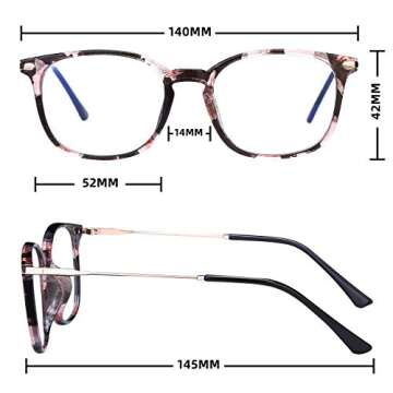 Aisprts Blue Light Blocking Glasses,Anti Eyestrain & UV Glare,Computer Reading/Gaming/TV/Phones Glasses for Women Men (Black&White)