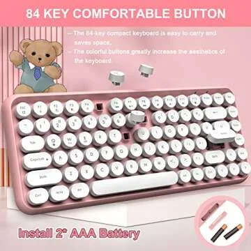 FELICON Mini Bluetooth Keyboard for Stylish Typing
