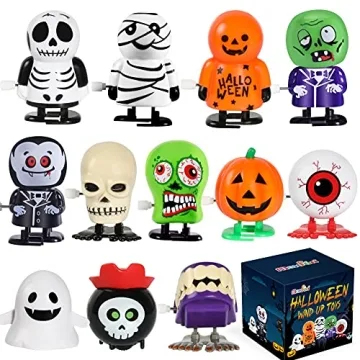 Max Fun 12pcs Halloween Wind Up Toys Assortment for Kids Halloween Party Favors Treat Bag Stuffers G...