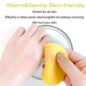 Facial Sponge Compressed,240 Count PVA Professional Makeup Removal Wash Round Face Sponge Pads Exfoliating Cleansing for Women with a Natural Loofah Sponge for Body Washing,Yellow
