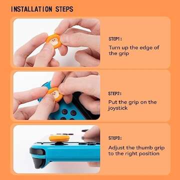 GeekShare Thumb Grip Caps,4PCS Anti-Slip Thumbstick Cover Soft Silicone Analog Stick Cover,Cute Poached Egg Toast Joystick Caps Compatible with Switch/OLED Switch Lite - Breakfast Theme