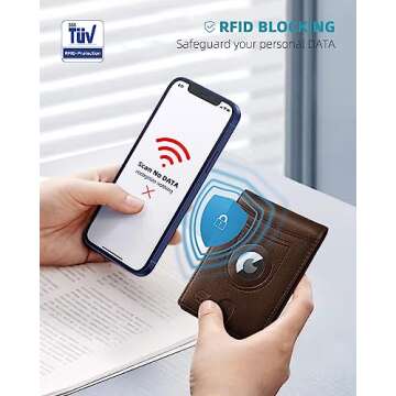 Zitahli Airtag-Wallet-Mens-Slim-RFID Blocking Wallet Leather with Money Clip Air Tag Wallet Card Holder Bifold Gifts for Men