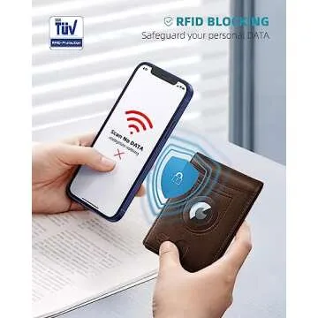 Zitahli Airtag-Wallet-Mens-Slim-RFID Blocking Wallet Leather with Money Clip Air Tag Wallet Card Holder Bifold Gifts for Men