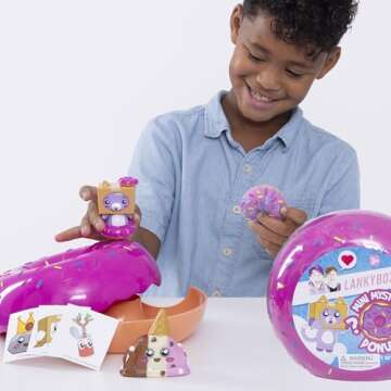 LankyBox Mini Mystery Donut, Collectible Mini Figures, 6 Exciting Toys to Discover inside, Officially Licensed LankyBox Merch