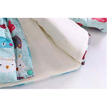 Miss Bei Girls' Hooded Flower Print Parka 130CM