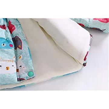 Miss Bei Girls' Hooded Flower Print Parka 130CM