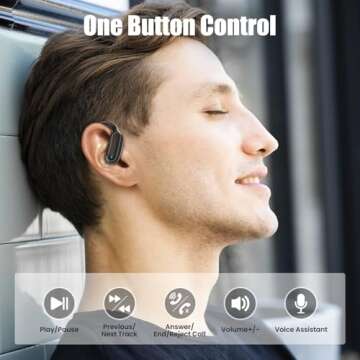 TRAUSI Wireless Earbuds - Bluetooth 5.4, Waterproof & Comfort Fit