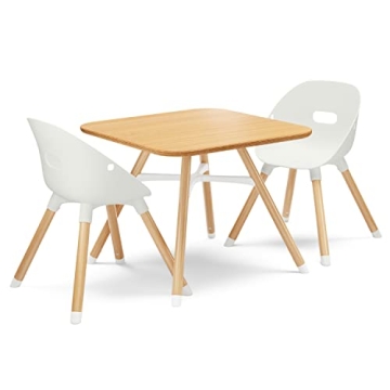 Lalo The Play Kit - Sustainably Sourced Wood Kids Table & Chairs Set - Safe Non-Toxic Design