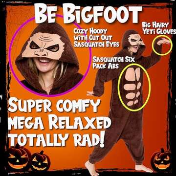 Funziez Sasquatch Costume for Adults - Cozy & Fun