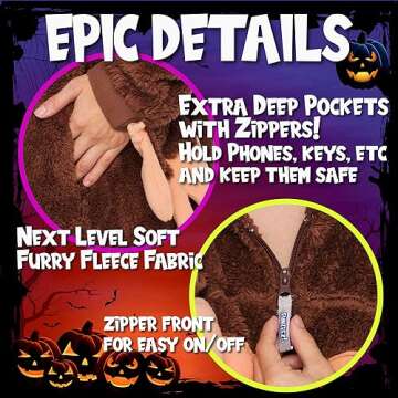 Funziez Sasquatch Costume for Adults - Cozy & Fun