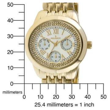 Peugeot 7089G Gold-Tone Multifunction Women's Watch