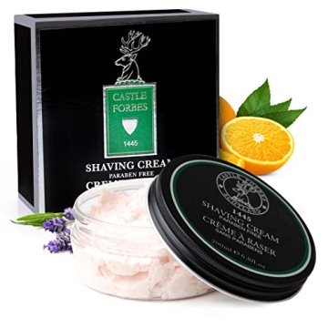 Castle Forbes 1445 Shaving Cream For Men, 6.8 fl.oz. | Moisturizing Smooth Shave Lather w/ Essential...