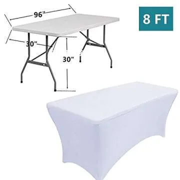 RELIANCER 8FT Spandex Table Covers - Durable & Stylish