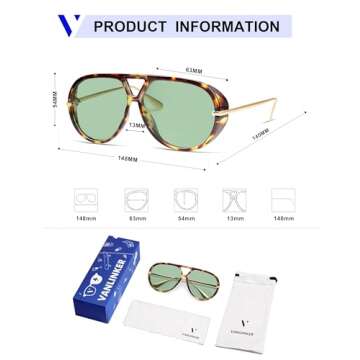 Trendy Polarized Aviator Sunglasses for Men and Women