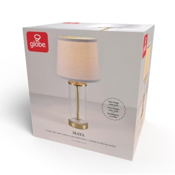 Globe Electric Fillable Table Lamp with Stylish Accents