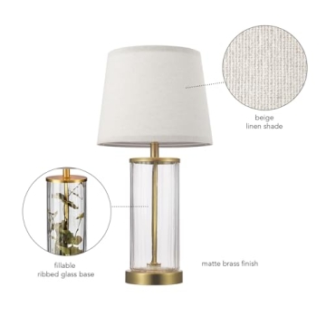 Globe Electric Fillable Table Lamp with Stylish Accents