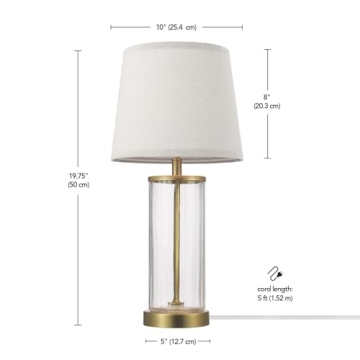 Globe Electric Fillable Table Lamp with Stylish Accents