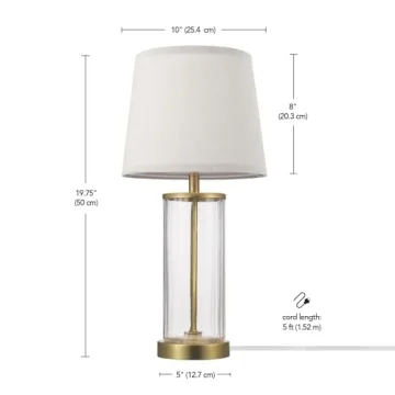 Globe Electric Fillable Table Lamp with Stylish Accents