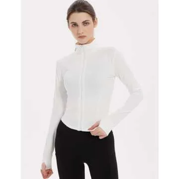 Gihuo Women's 2 Pack Athletic Crop Jackets - Lightweight