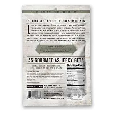 Country Archer Turkey Jerky - Gluten & Antibiotic Free Snack