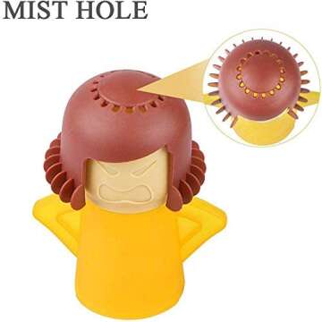 Angry Mama Microwave Cleaner, Microwave Oven Steam Cleaner, Angry Mom Steamer Cleaning Crud Easily in Minutes, Steam Cleans and Disinfects with Vinegar and Water for Kitchen