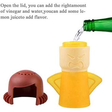 Angry Mama Microwave Cleaner, Microwave Oven Steam Cleaner, Angry Mom Steamer Cleaning Crud Easily in Minutes, Steam Cleans and Disinfects with Vinegar and Water for Kitchen