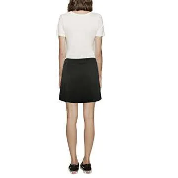 Oyamiki Women's Athletic Tennis Skorts with Pockets Built-in Shorts Golf Active Skirts for Sports Running Gym Training Black