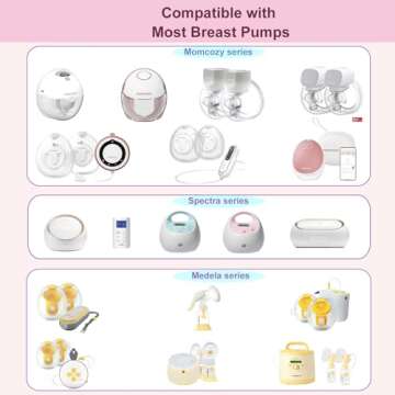 10PCS Flange Inserts 13/15/17/19/21mm,Compatible with Momcozy S12 Pro/M5/S9 Pro Hands-Free Breast Pump,Use for Medela/Spectra/Elvie/Willow/TSRETE/kmaier 24mm Shields/Flanges,Reduce 24mm to Other Size