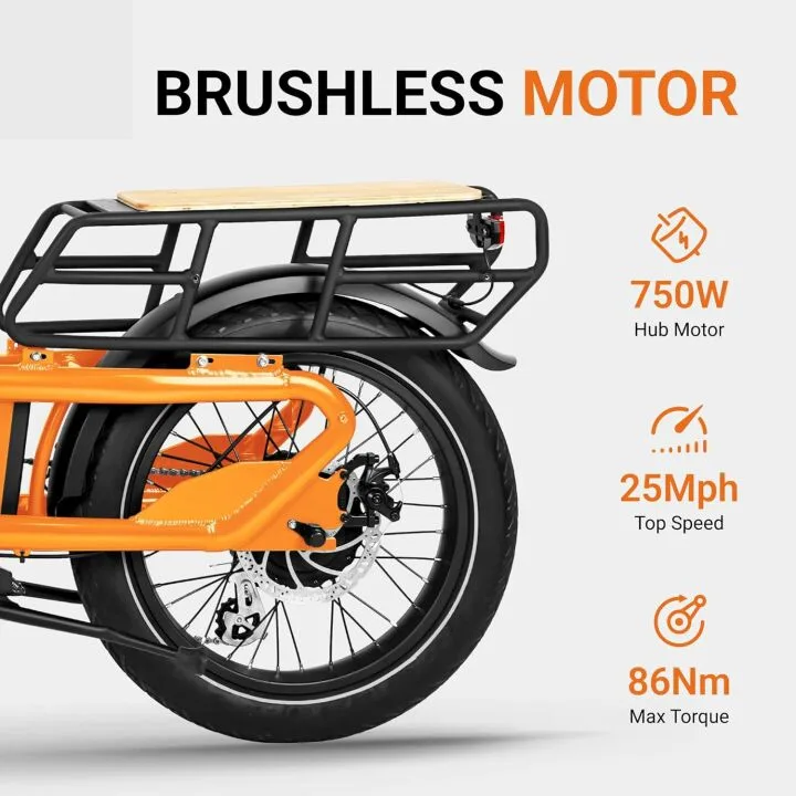 KBO Ranger Electric Cargo Bike | 750W 60Mi Range