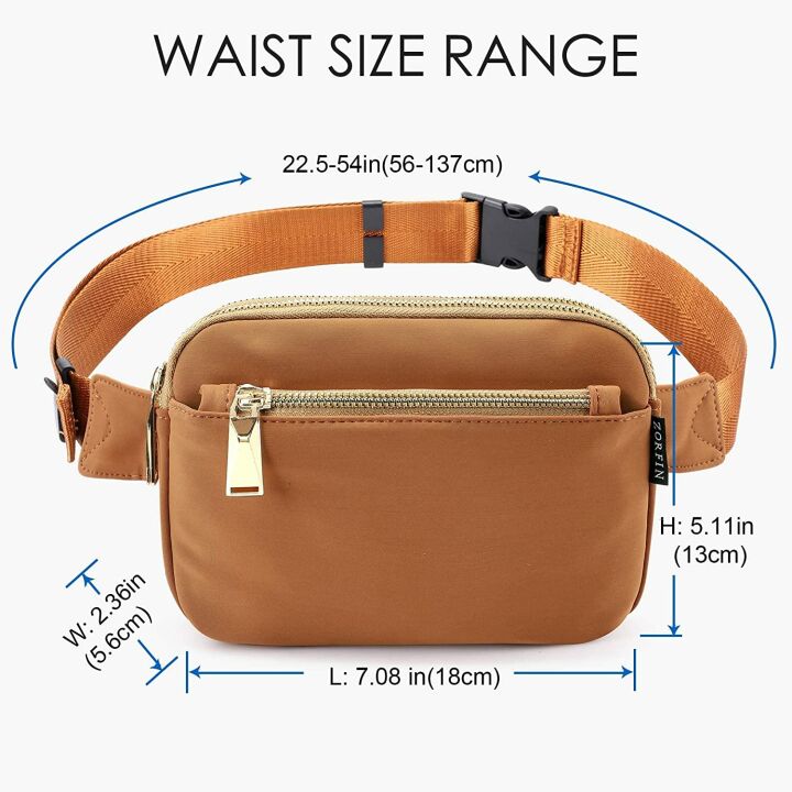 Stylish ZORFIN Fanny Pack for Outdoor Activities