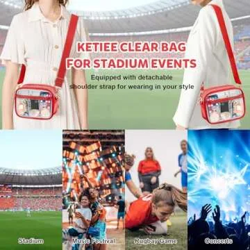 KETIEE Clear Crossbody Bag Stadium Approved for Events