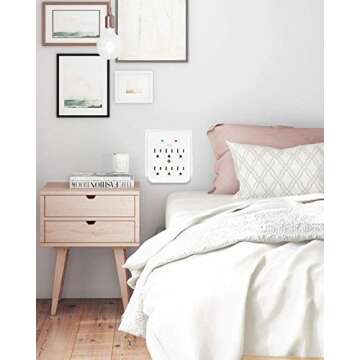 KMC Surge Protector - 6 Outlet Adapter with 980 Joules