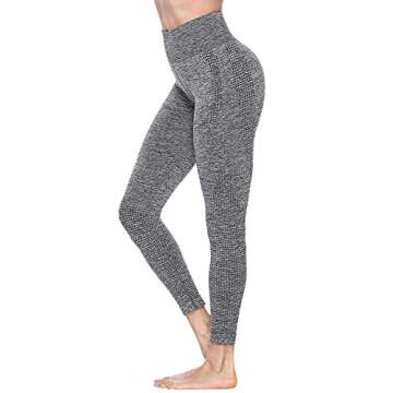 Eunchaes Women's High Waisted Yoga Pants Legging Jogger Pants Seamless Leggings Tummy Control Workout Running Yoga Pants Body Shaping Pants(Grey,Small)