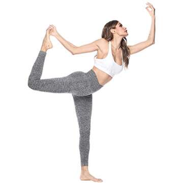 Eunchaes Women's High Waisted Yoga Pants Legging Jogger Pants Seamless Leggings Tummy Control Workout Running Yoga Pants Body Shaping Pants(Grey,Small)