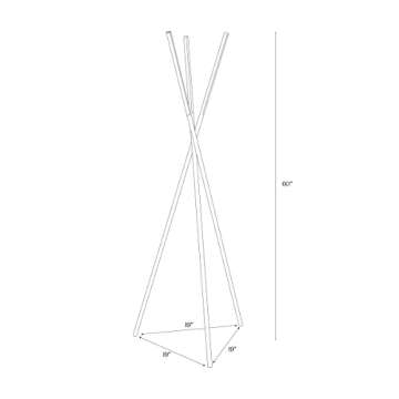 Brightech Stix LED Tripod Floor Lamp for Living Room - Dimmable Modern Standing Lamp, with 3 Lights ...