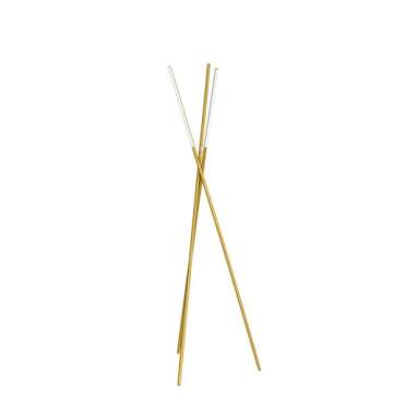 Brightech Stix LED Tripod Floor Lamp for Living Room - Dimmable Modern Standing Lamp, with 3 Lights for Bedroom - Contemporary Office Lighting- Gold / Antique Brass