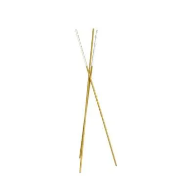 Brightech Stix LED Tripod Floor Lamp for Living Room - Dimmable Modern Standing Lamp, with 3 Lights for Bedroom - Contemporary Office Lighting- Gold / Antique Brass