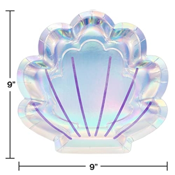Iridescent Mermaid Party Plates - Fun & Durable Design