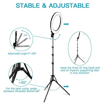 Travor 18" LED Ring Light for YouTube and Makeup