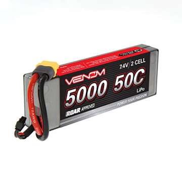High-Performance Venom 50C 2S 5000mAh LiPo Battery for RC Cars