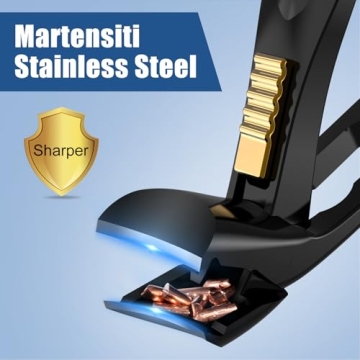 SHINLEA Angled Head Nail Clippers for Seniors Thick Nails