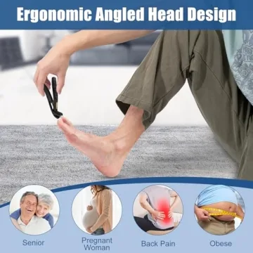 SHINLEA Angled Head Nail Clippers for Seniors Thick Nails