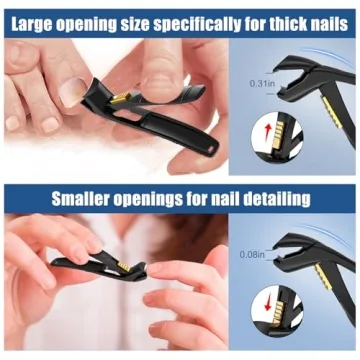 SHINLEA Angled Head Nail Clippers for Seniors Thick Nails