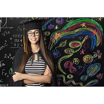 ARTEZA Liquid Chalk Markers, 42 Colors Pack with 50 Chalkboard Labels, Fine Tip Chalk Pens for Black...