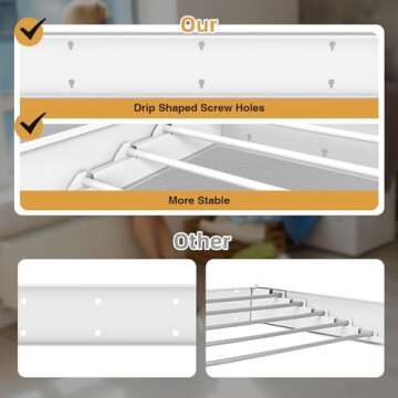 Space Saving SZJoyBet Collapsible Laundry Drying Rack